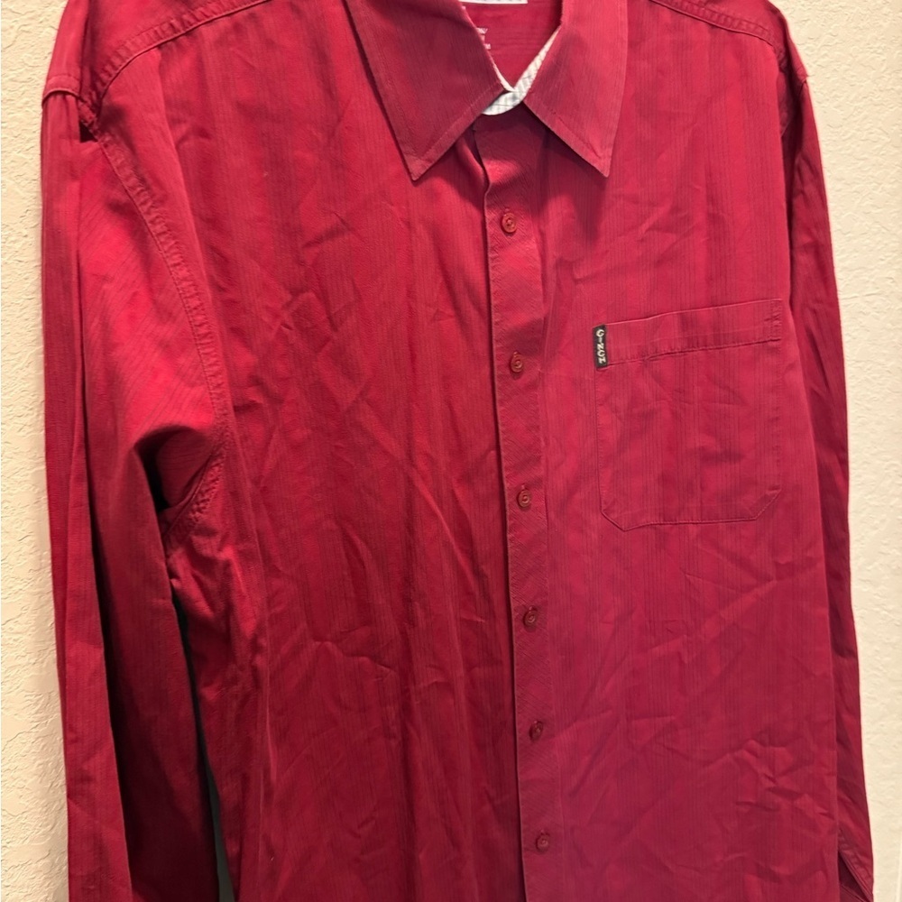 Cinch Men’s Red Casual Button Down Shirt size L